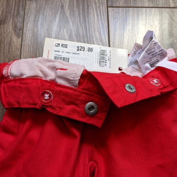 NWT Baby Girl (6-9M) - NAME IT 5pocket Red Jeans - Picture 5 of 5